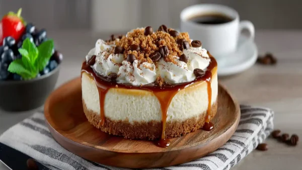 Creamy Coffee Cheesecake with Velvety Texture