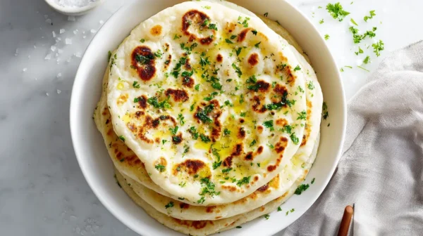 Quick & Easy Homemade Garlic Flatbread Recipe (No Yeast)