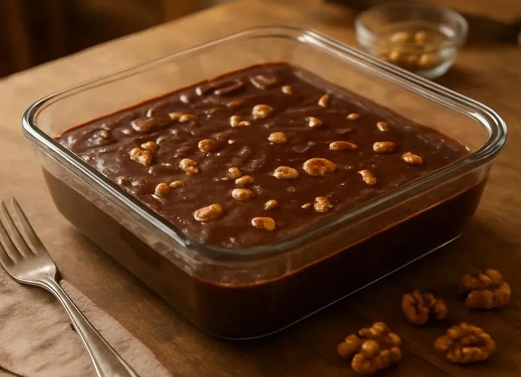 Delicious homemade chocolate fudge dessert with rich cocoa flavor.