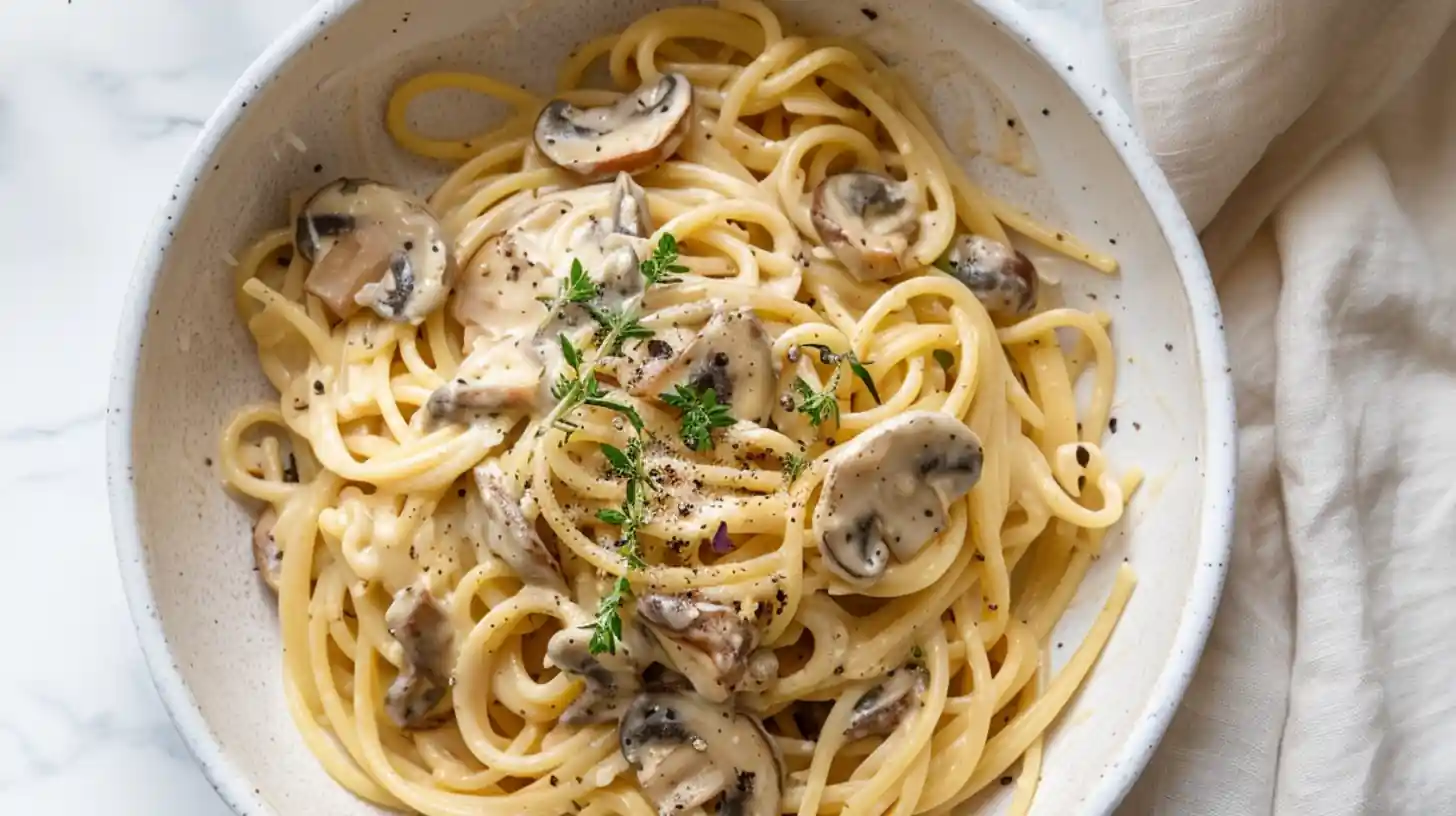 Vegan Mushroom Carbonara – Creamy Italian Comfort