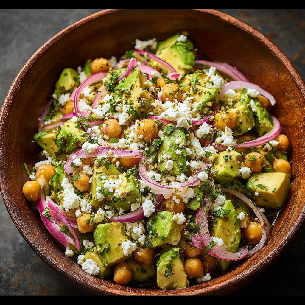 Chickpea Feta Avocado Salad 2 Chickpea Feta Avocado Salad