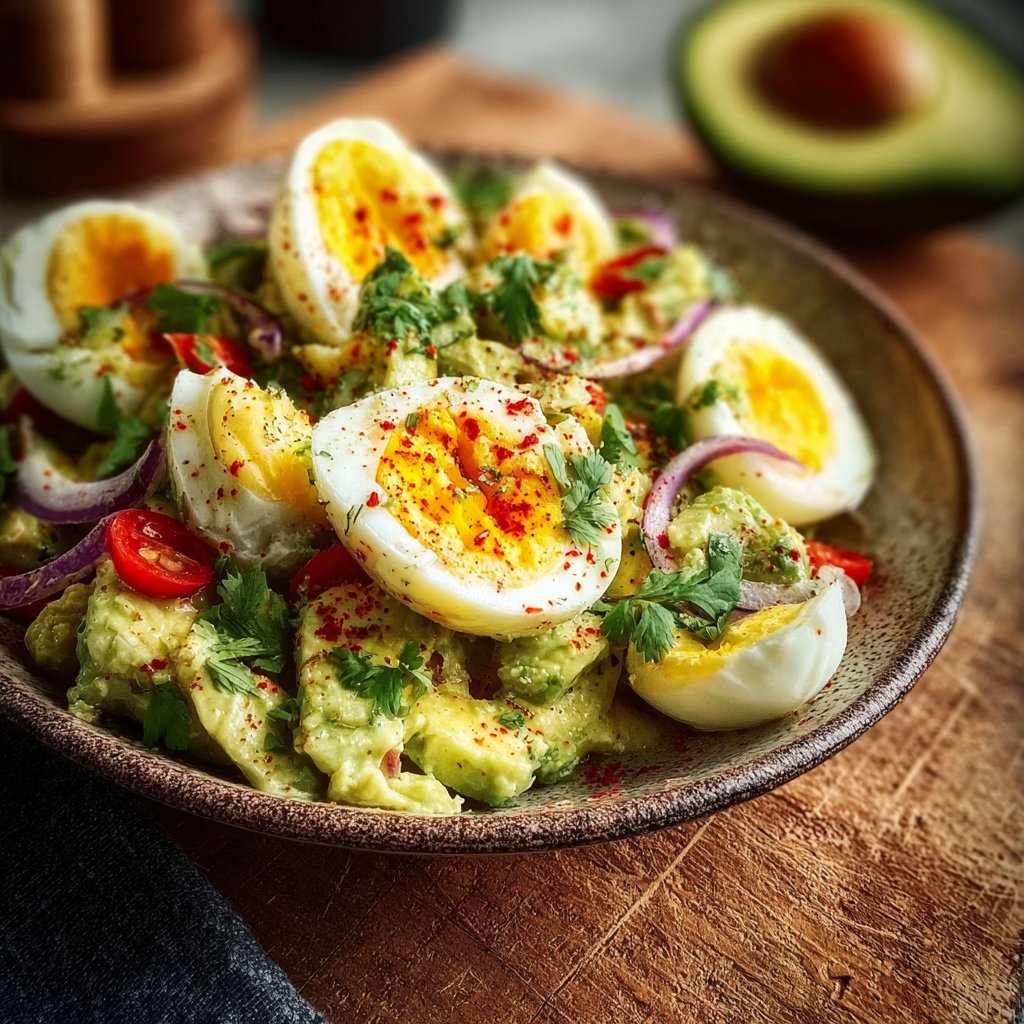 Workout Egg Avocado Salad
