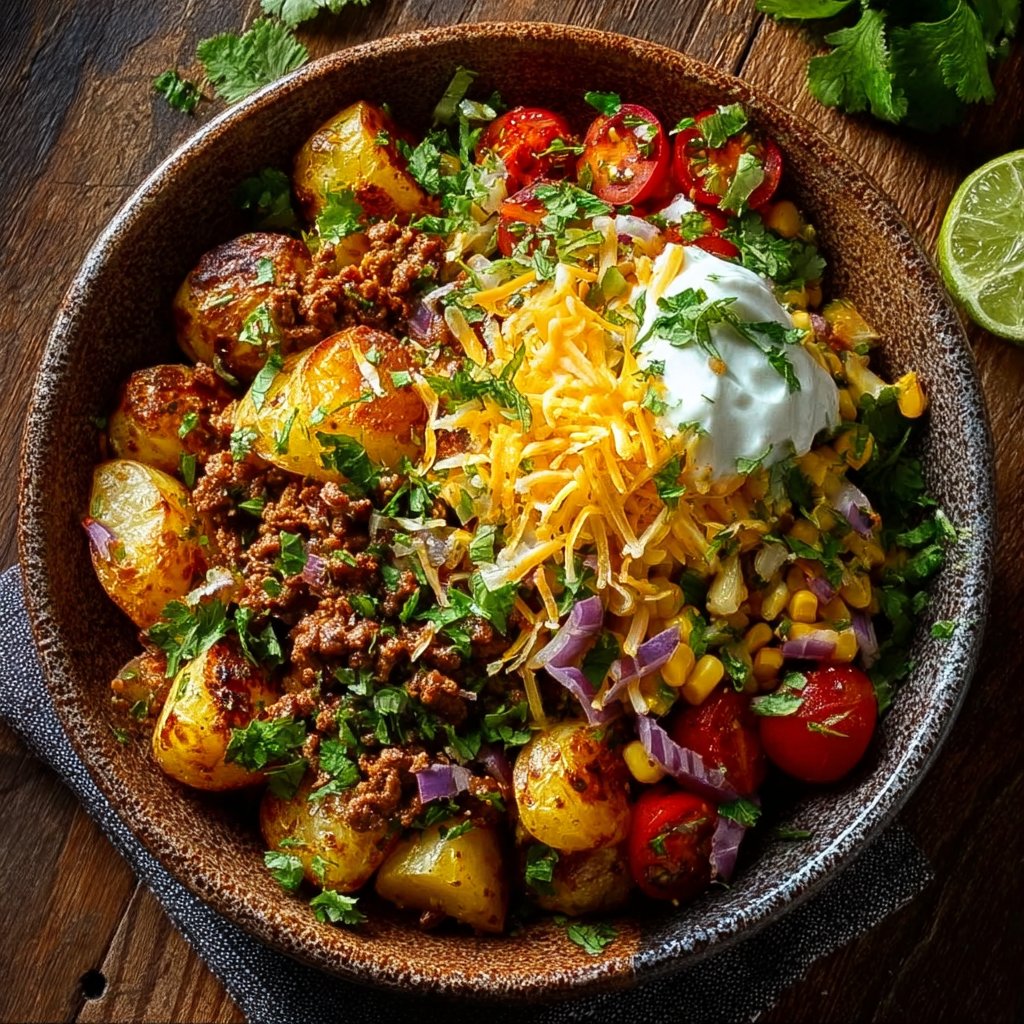 Loaded Potato Taco Bowl