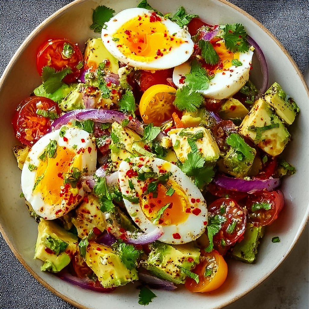 Workout Egg Avocado Salad