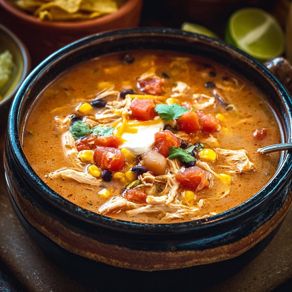 Crockpot Chicken Tortilla Soup
