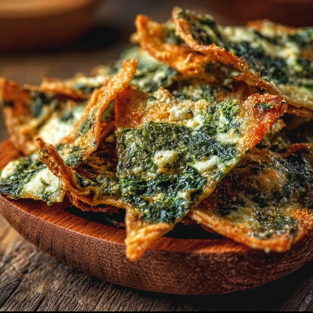 Mediterranean Spinach and Feta Crisps