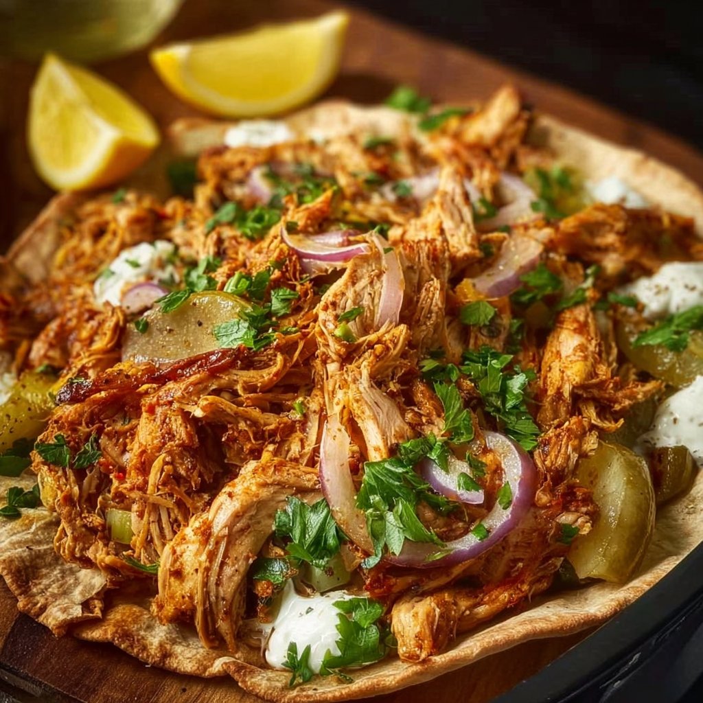 Slow Cooker Chicken Shawarma