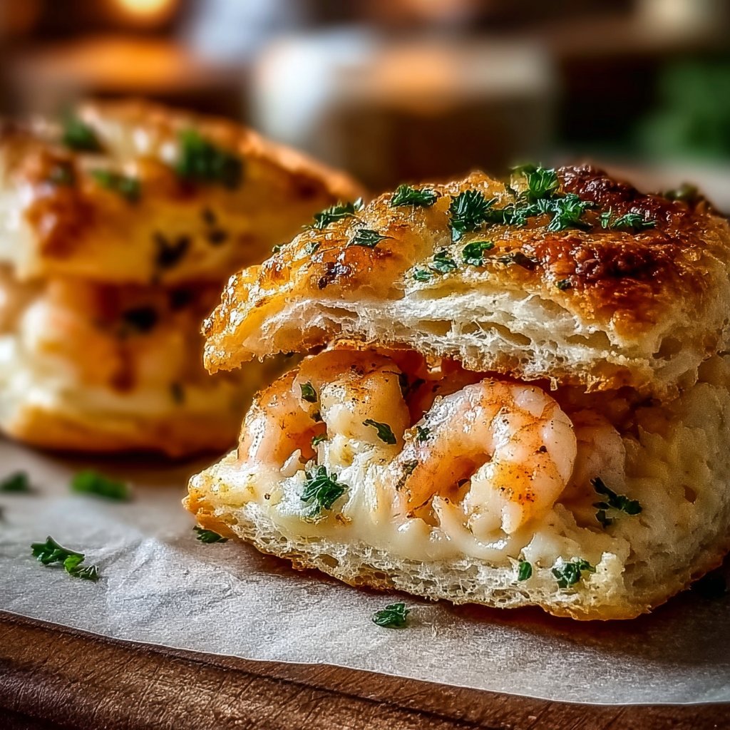 Savory Shrimp and Crab Biscuit Melts