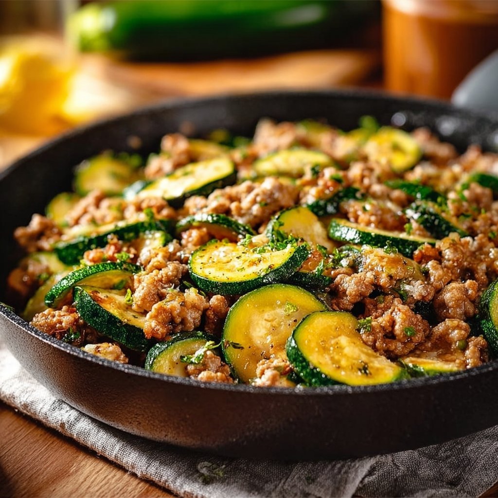 Ground Turkey and Zucchini Skillet