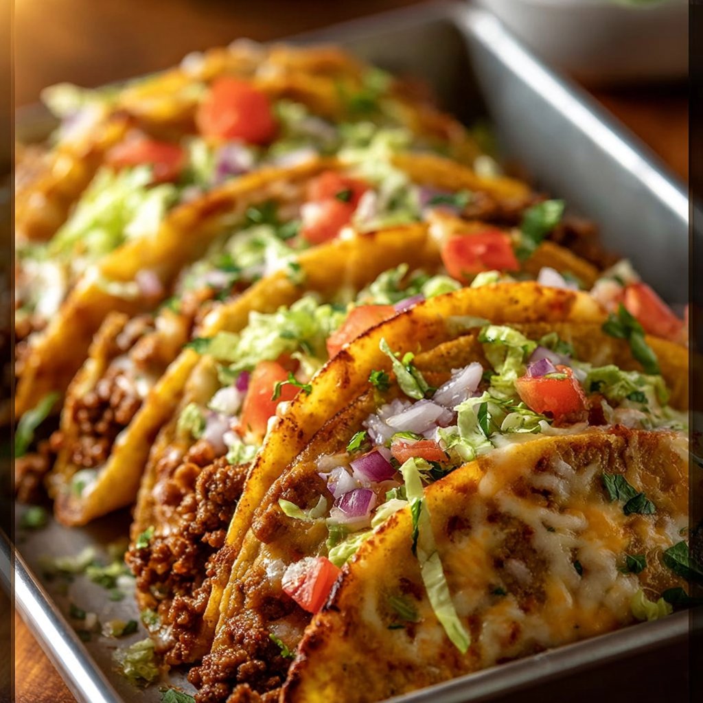 Oven-Baked Cheesy Tacos (Crispy & Loaded) You’ll Love! 2 Oven-Baked Cheesy Tacos (Crispy & Loaded) You’ll Love!
