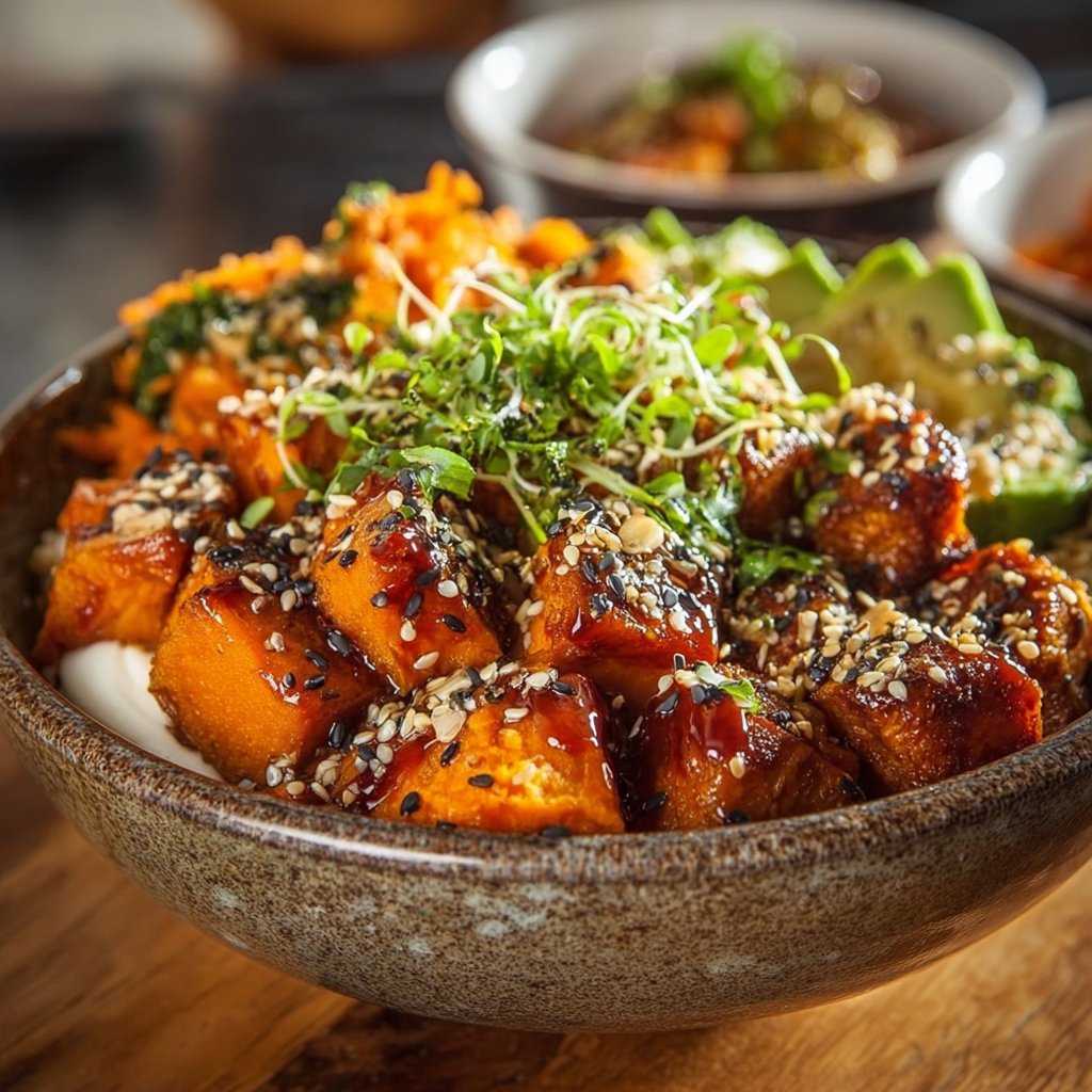 Miso Glazed Sweet Potato Bowl