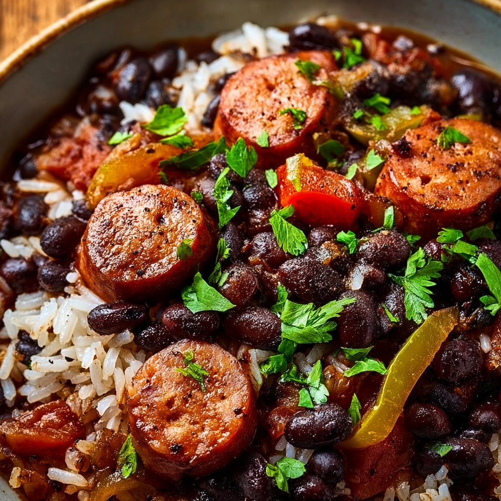 Black Beans and Rice with Sausage 3 Black Beans and Rice with Sausage