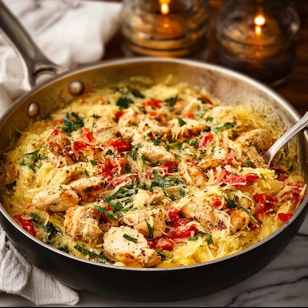 Tuscan Chicken and Spaghetti Squash