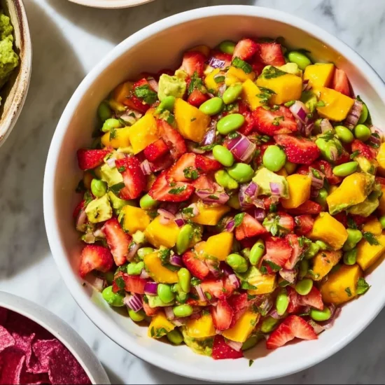 Fresh Avocado Mango Salad with vibrant colors and healthy ingredients