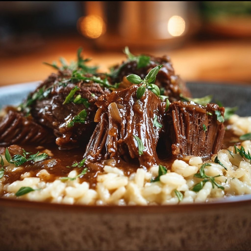 Italian Pot Roast with Parmesan Risotto