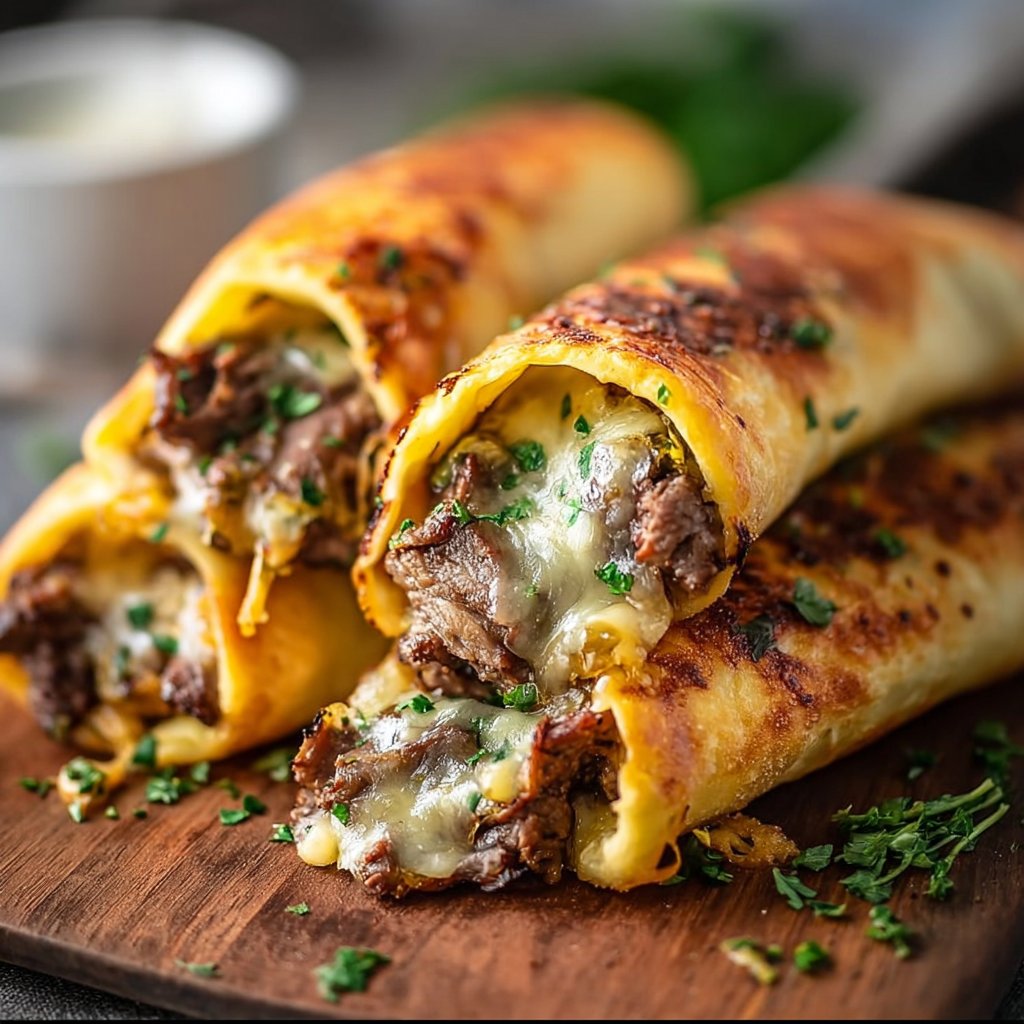 Keto Philly Cheesesteak Rolls