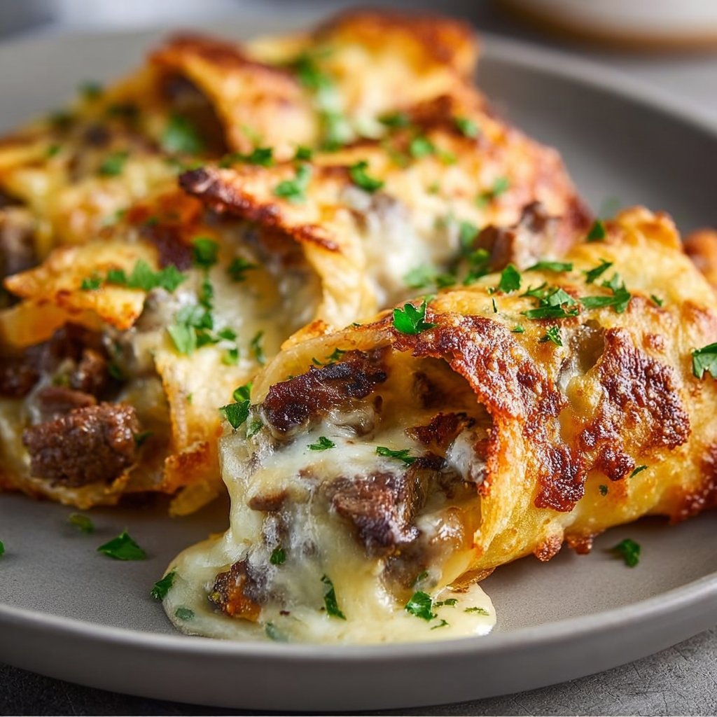Keto Philly Cheesesteak Rolls