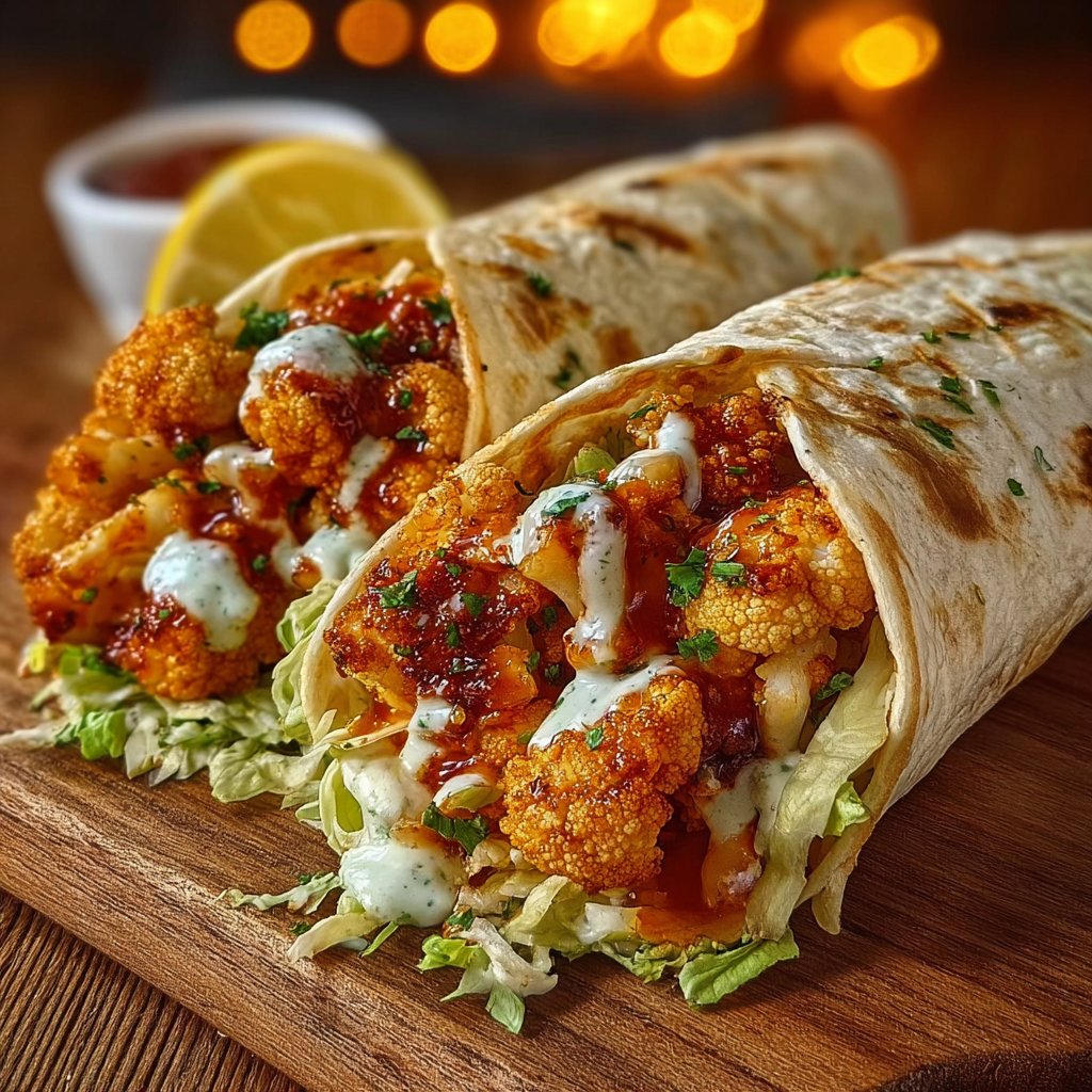 Buffalo Cauliflower Wrap Delight