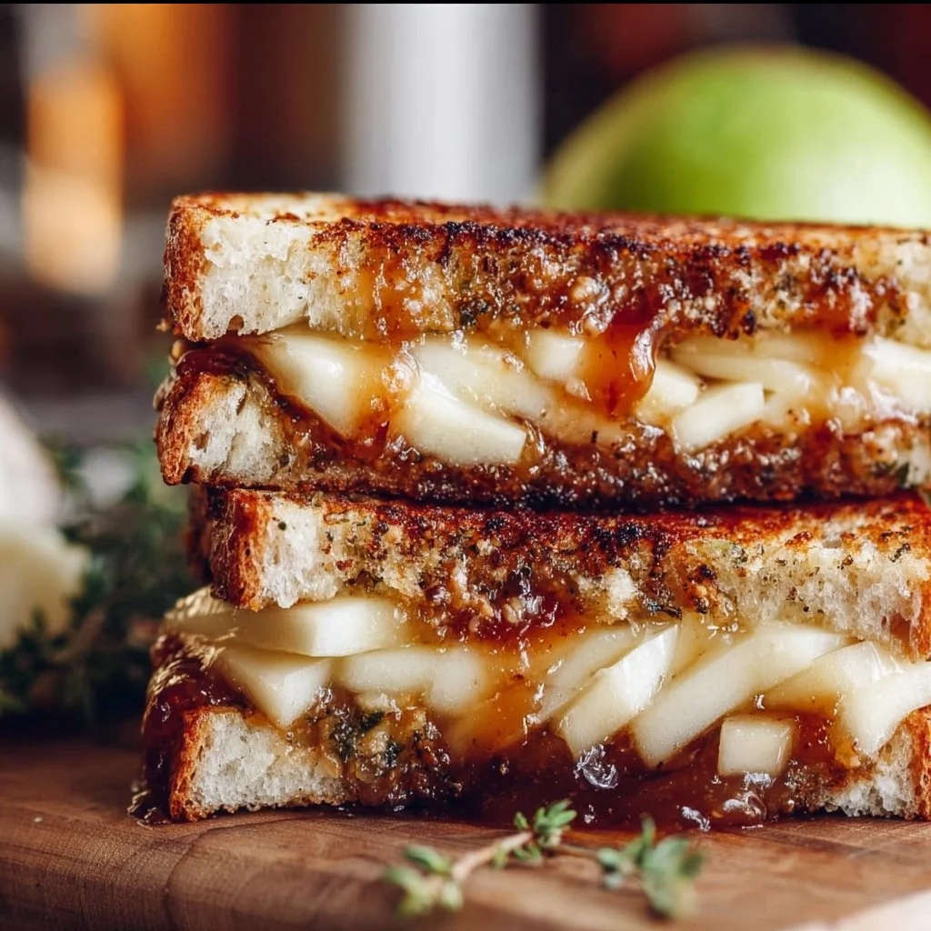 Apple Butter Brie Grilled Cheese