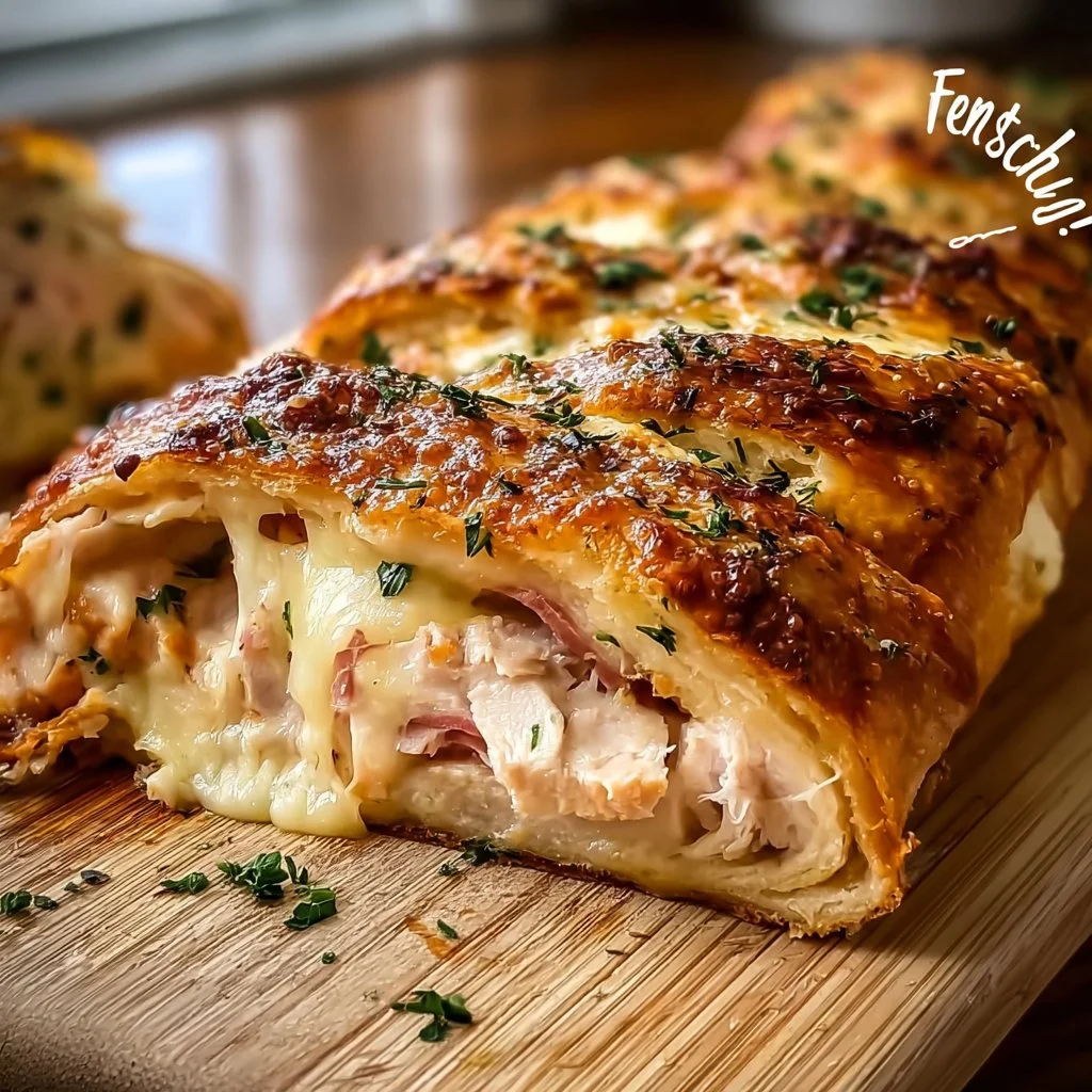 Chicken Cordon Bleu Stromboli