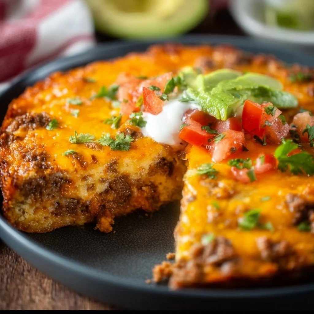 Crustless Taco Pie (Keto Taco Pie + Low Carb, Gluten Free)