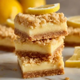 Delicious homemade lemon crumb bars with zesty lemon filling and crumb topping