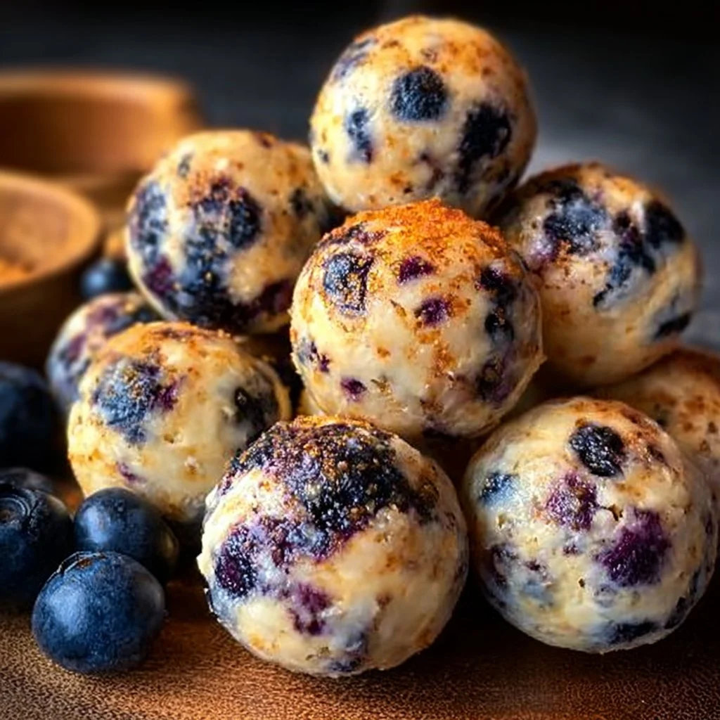 Lemon Blueberry Cottage Cheese Protein Bites