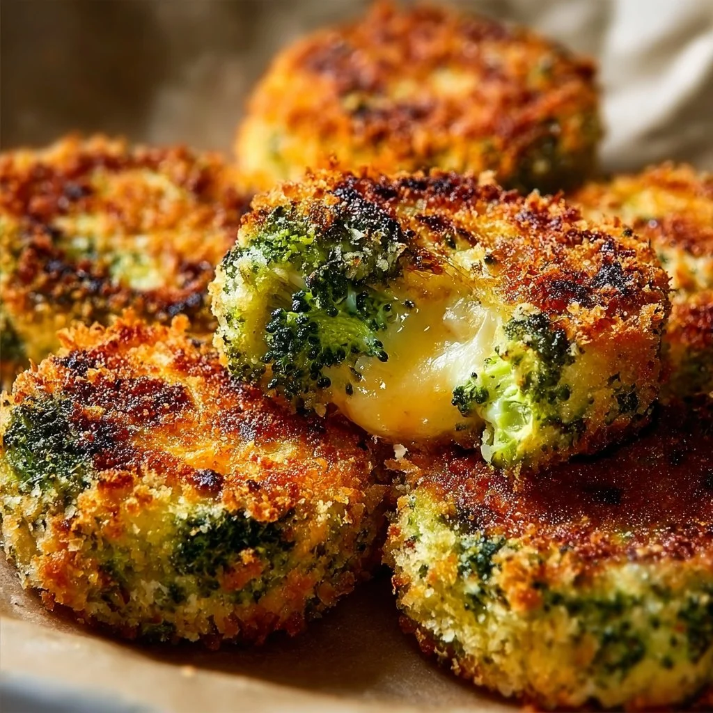 Low-Carb Crispy Broccoli Cheese Rounds
