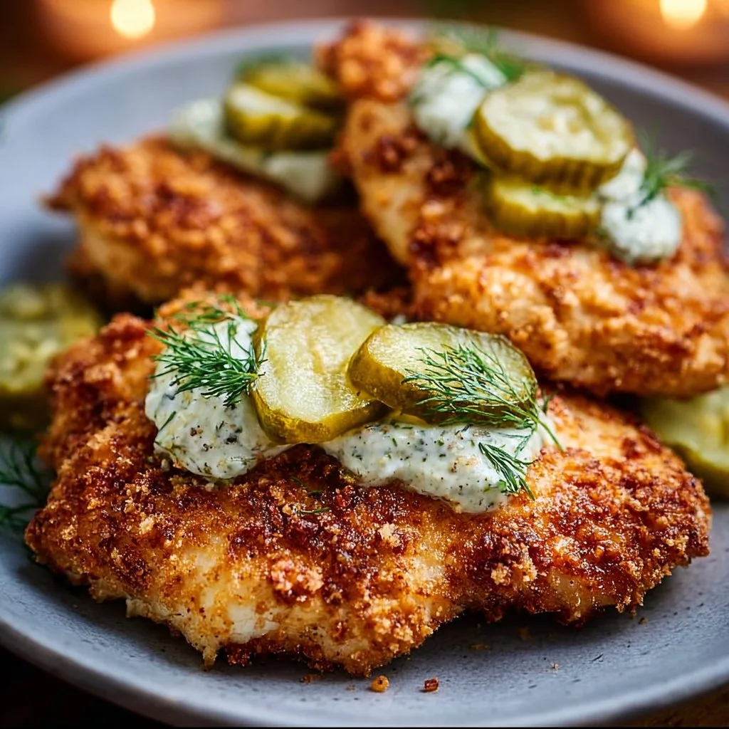 Parmesan Chicken with Dill Pickle Flavor