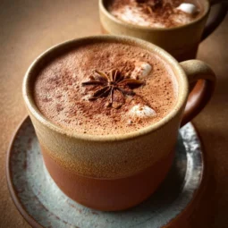 Spiced hot cocoa drink, a delicious and anti-inflammatory beverage for warm comfort.