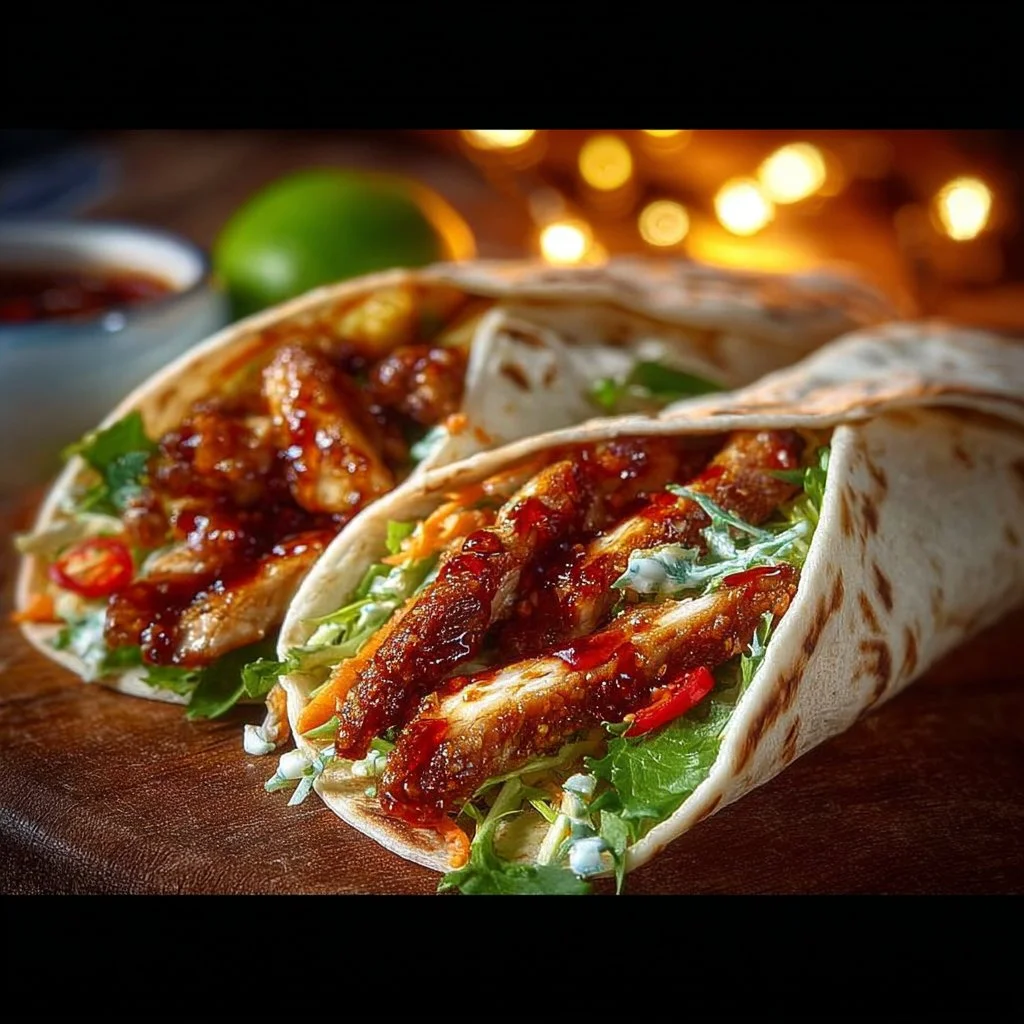 Sweet Chili Chicken Wraps