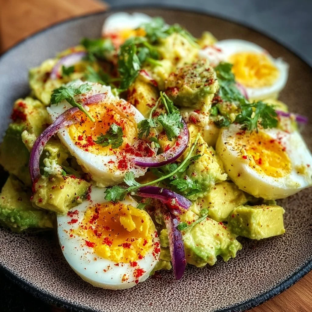 Workout Egg Avocado Salad