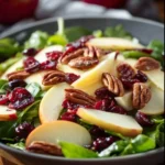 Apple Cranberry Pecan Salad with fresh ingredients for a healthy fall meal