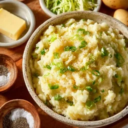 Authentic Colcannon (Irish Potatoes and Cabbage) – A Comforting Irish Classic 3 Bowl of authentic Colcannon with Irish potatoes and cabbage, a comforting classic dish