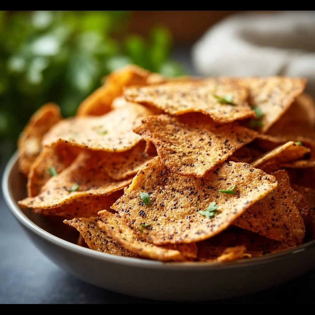Crispy Homemade Lentil Chips: A Healthy DIY Snack You’ll Want to Make Every Week 1 Bowl of crispy homemade lentil chips, a healthy snack option.