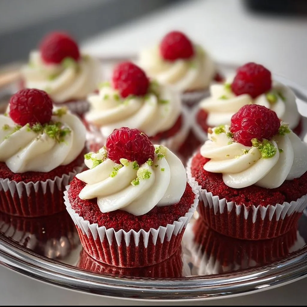 Decadent Red Velvet Cookie Cups 1 Decadent red velvet cookie cups filled with cream cheese frosting in a beautiful serving dish.