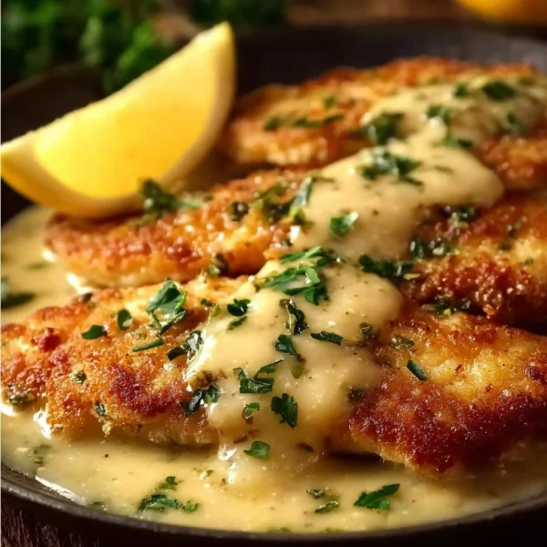 Lemon Pecorino Crusted Chicken with Creamy Lemon Sauce 18 Lemon Pecorino Crusted Chicken served with creamy lemon sauce