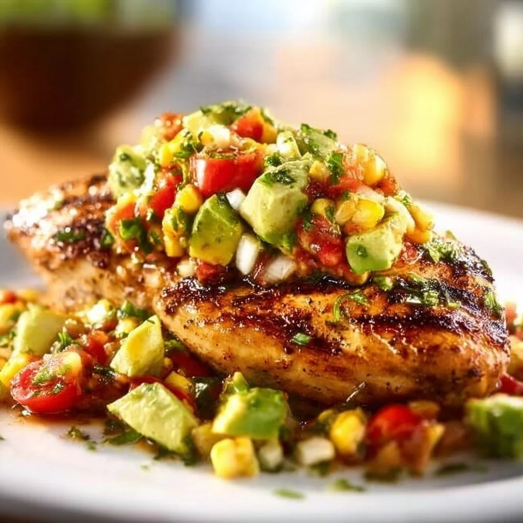 Delicious Lime Chicken Delight served with fresh vegetables