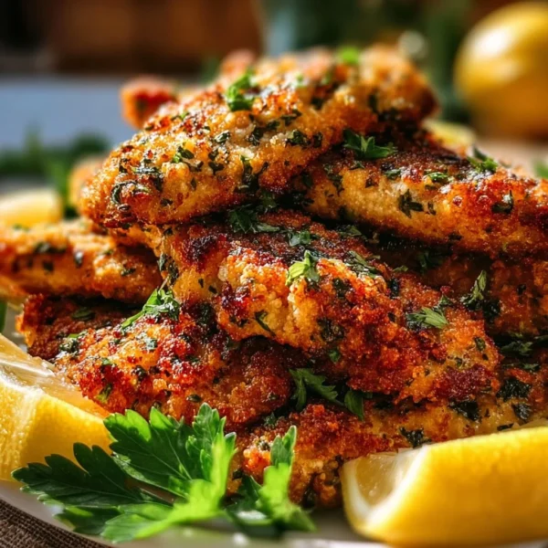 Plate of Mediterranean Chicken Tenders with herbs and spices