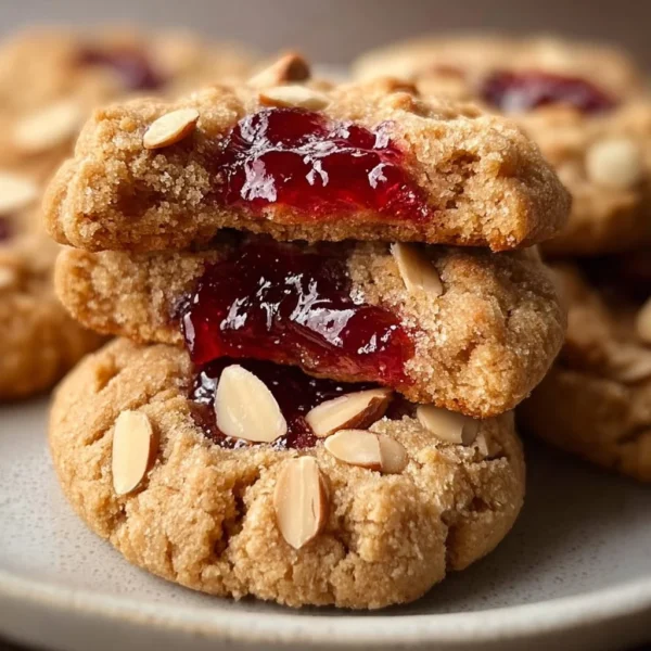 Peanut Butter and Jelly Cookies: Visual Guide to Perfect Presentation 1 Peanut Butter and Jelly Cookies presented beautifully on a plate