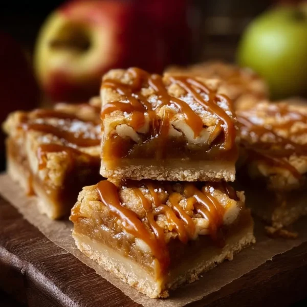 Salted Caramel Apple Pie Bars - Stunning Layered Dessert 7 Delicious Salted Caramel Apple Pie Bars layered with caramel and apples