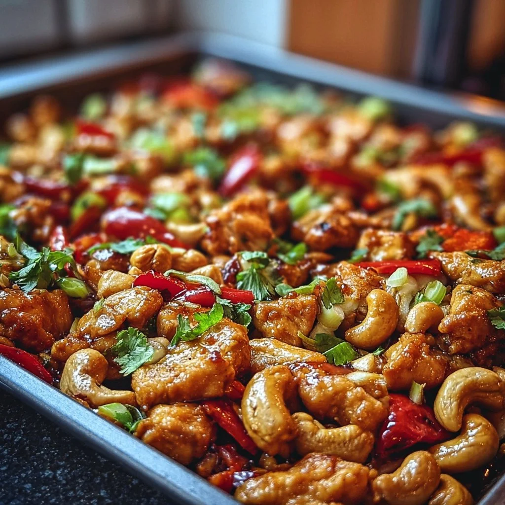 Sheet Pan Cashew Chicken