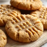 Soft chewy peanut butter cookies fresh out of the oven