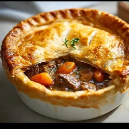 Ultimate beef pot pie with flaky crust and savory filling