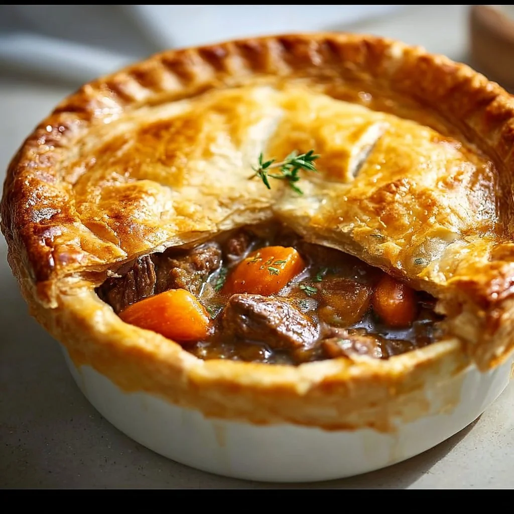 Ultimate beef pot pie with flaky crust and savory filling