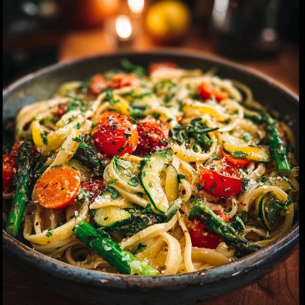 Vegetable Pasta with Fresh Veggies