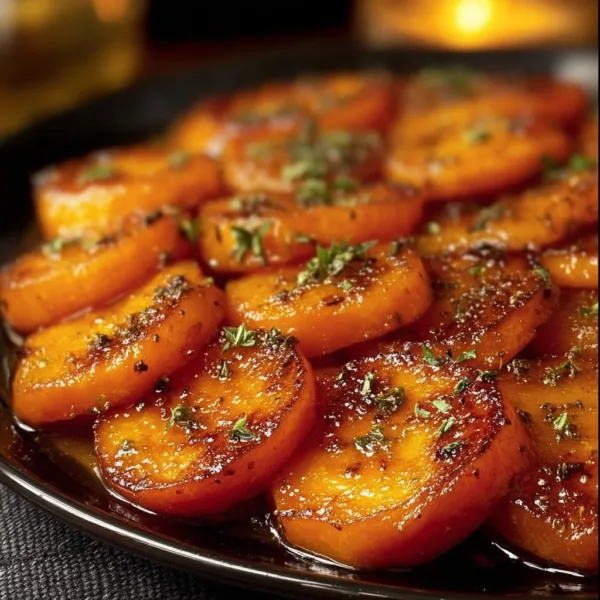 Amish Baked Honey-Glazed Carrots for a Taste of Home 5 Delicious Amish baked honey-glazed carrots on a serving platter