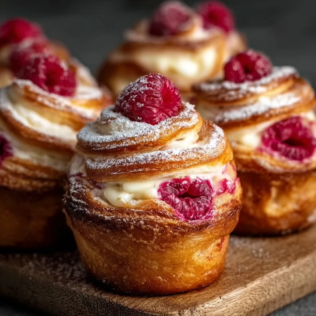 Delicious Raspberry Cream Cheese Cruffins Recipe