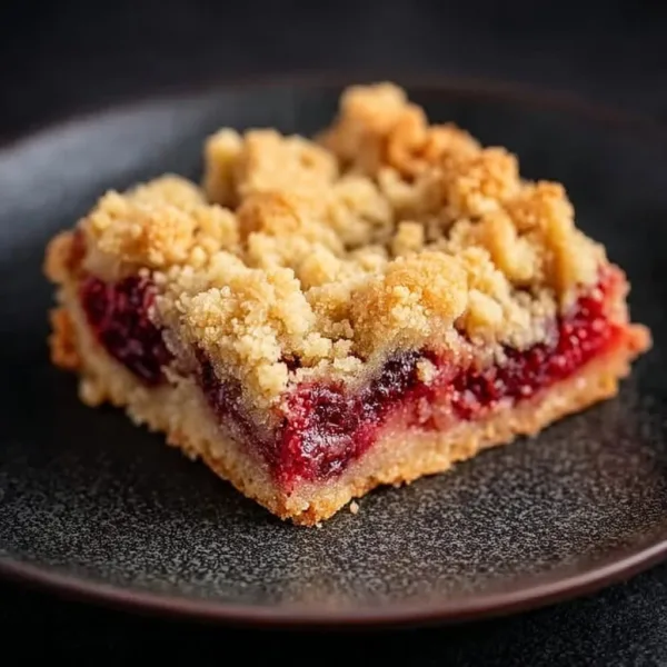 Gluten Free Rhubarb Crisp Bars | Sweet & Tart Dessert 4 Delicious gluten free rhubarb crisp bars on a plate with fresh rhubarb