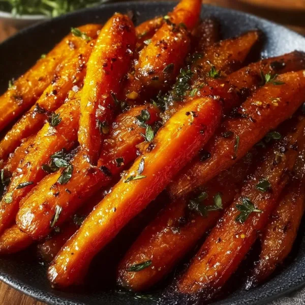 Honey Garlic Butter Roasted Carrots That Will Wow Your Guests 7 Delicious honey garlic butter roasted carrots on a serving platter